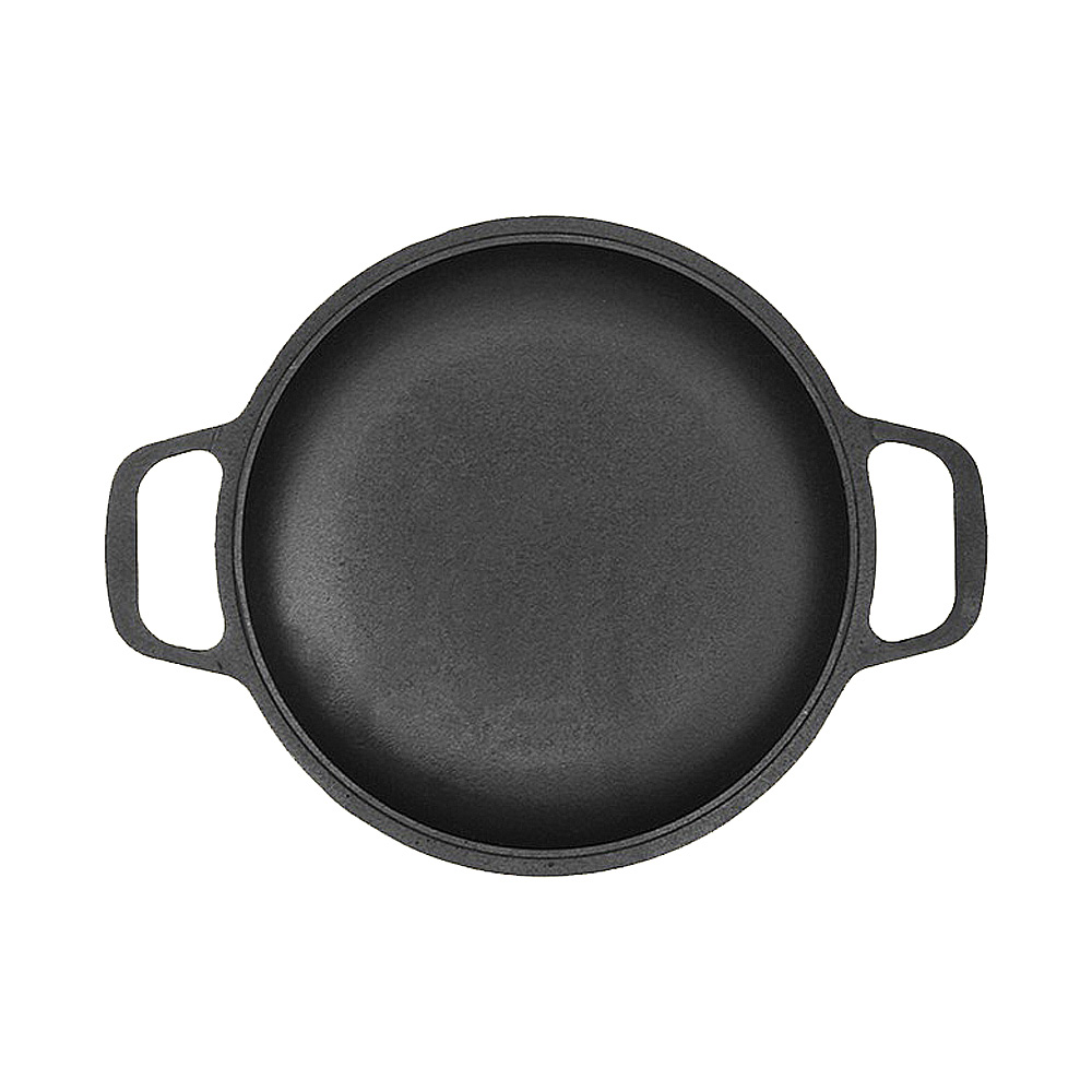 Gussbratpfanne Durchmesser 22 cm zwei Halterungen