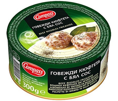 Compass Rindfleisch Fleischbällchen mit weißer Soße, 300g