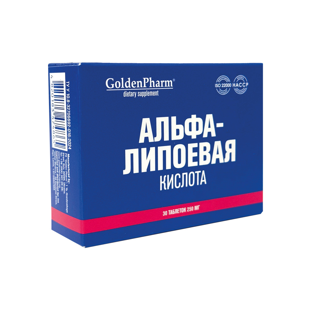 Golden Pharm Alpha-Liponsäure, 30 Tabletten