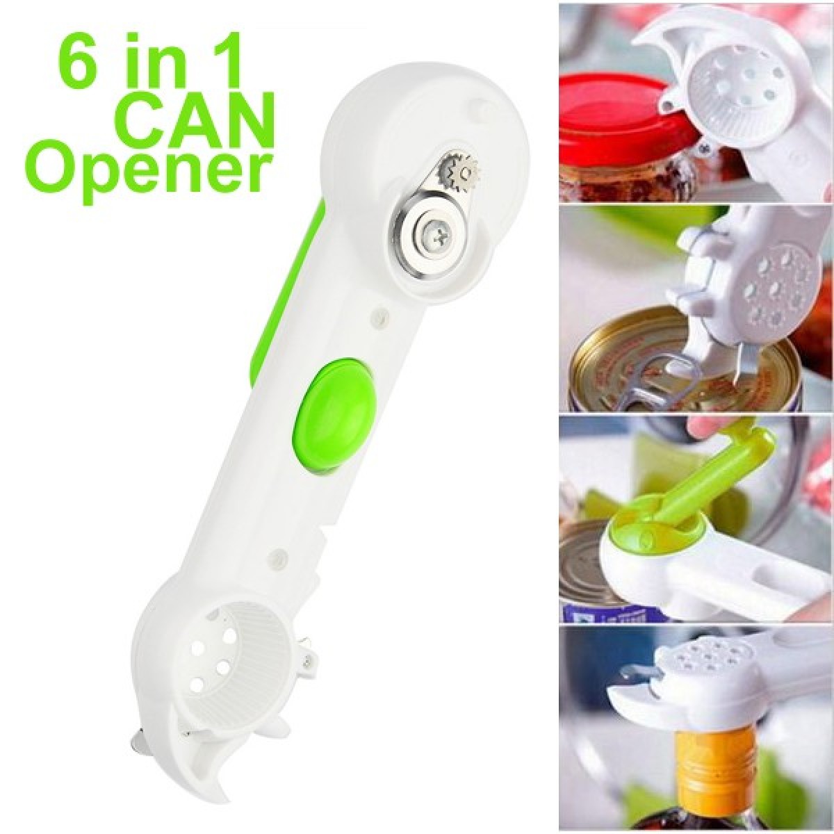 SMAK 6-in-1 Multifunktionsöffner – Für Flaschen, Dosen, Gläser, Deckel & mehr