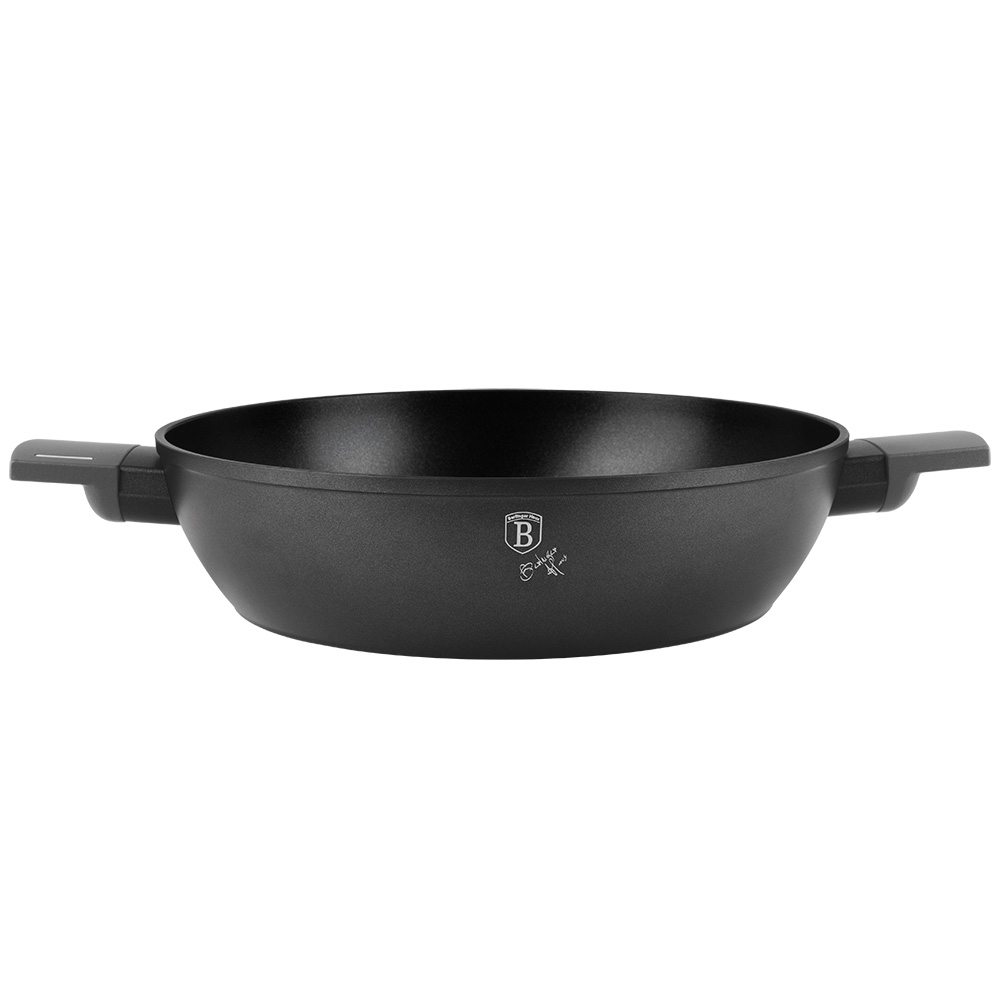 Berlinger Haus Antracit Collection Flacher Topf mit Deckel, Ø 30 cm