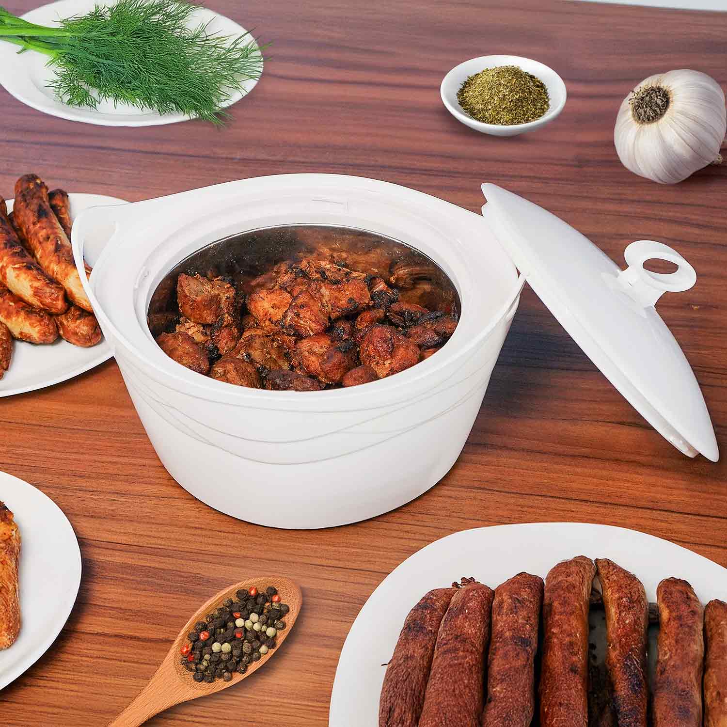 SMAK Thermoschüssel 3er Set mit Deckel (2.5, 3.5 und 5 Liter)