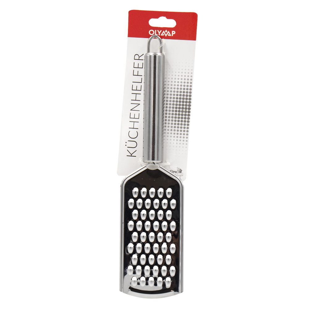 Küchenhelfer, Handreibe aus Edelstahl, mittel, 24,5 x 6 cm