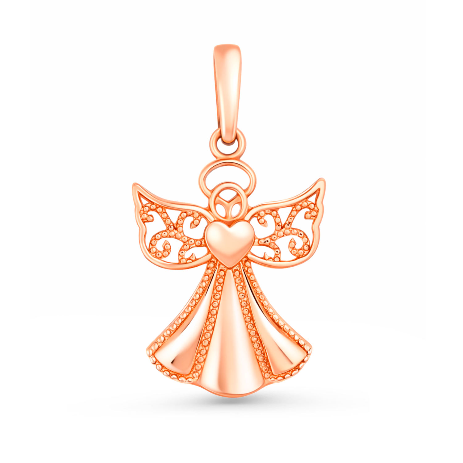 Anhänger Schutzengel aus 585 Rotgold