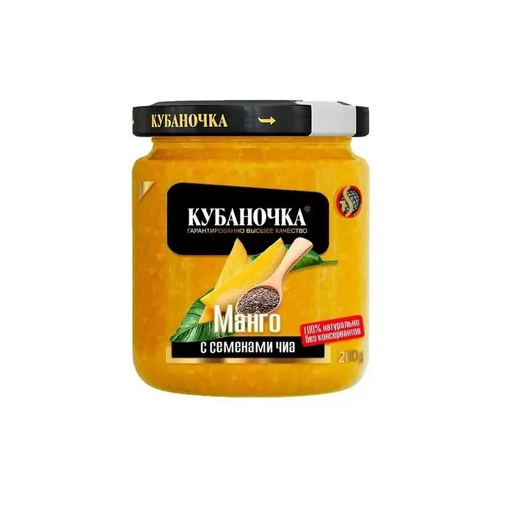 Kubanochka Fruchtdessert Mango mit Chiasamen, 280g