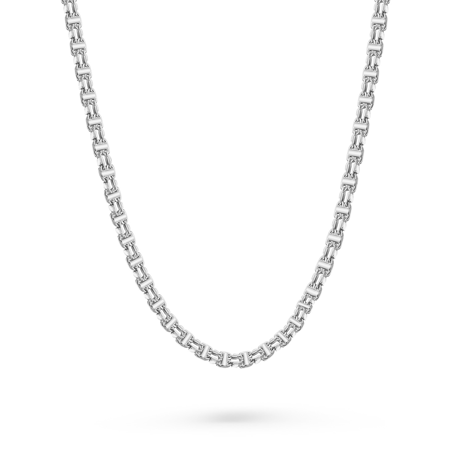 Kette aus Silber 925, Breite ca. 5 mm, Gewicht in 50 cm ca. 34,74 gr.