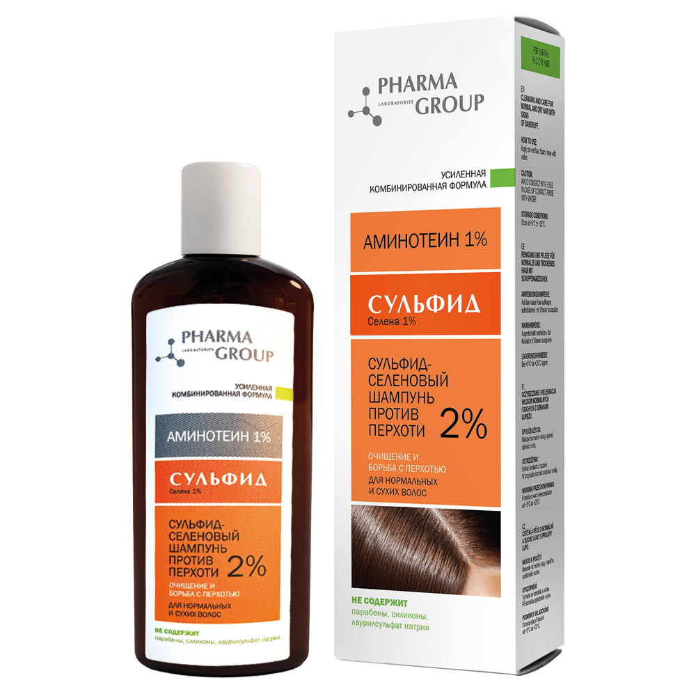 Pharma Group SELENIUM Anti-Schuppen-Shampoo 2 % Selen-Sulfid für norm. und trock. Haar, 150 ml