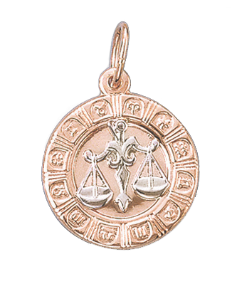 Anhänger, Rotgold 585, Waage, Höhe ca. 26 mm, ca.1,4  gr