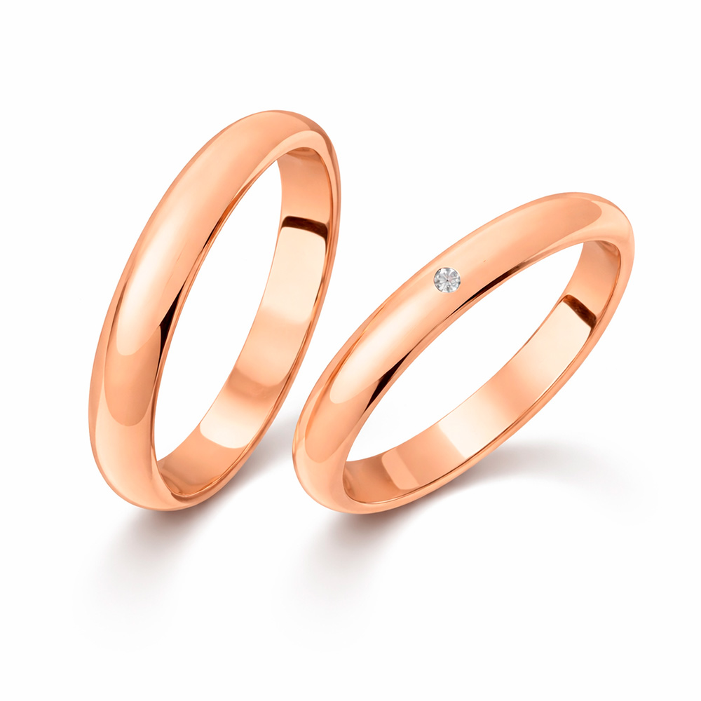 Trauringe aus 585er Rotgold