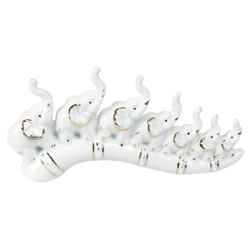 Figur "7 Elefanten" aus Porzellan