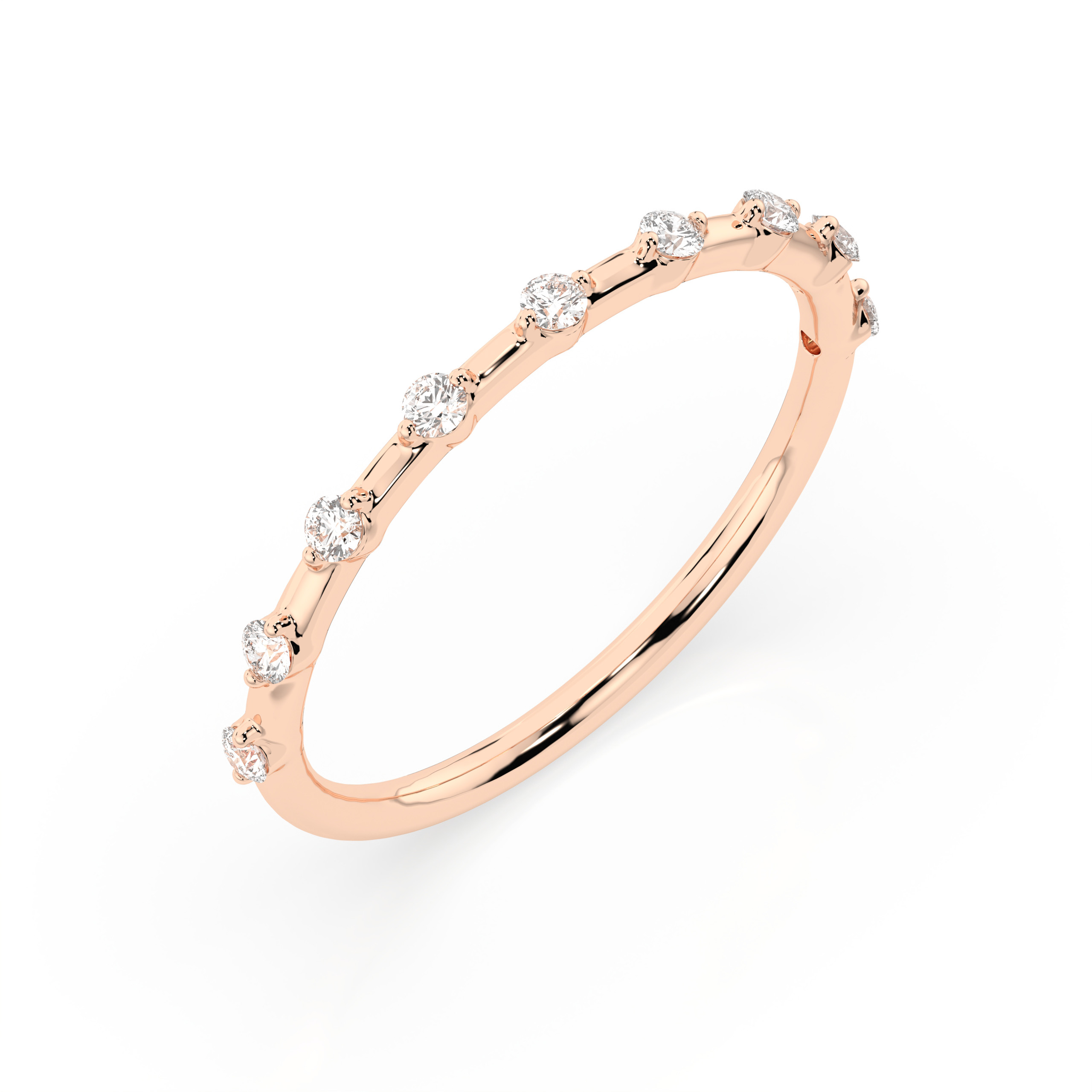 Damenring, Rot-/Weiß-/Gelbgold 585, mit Brillanten ca. 0,18 ct. GSI