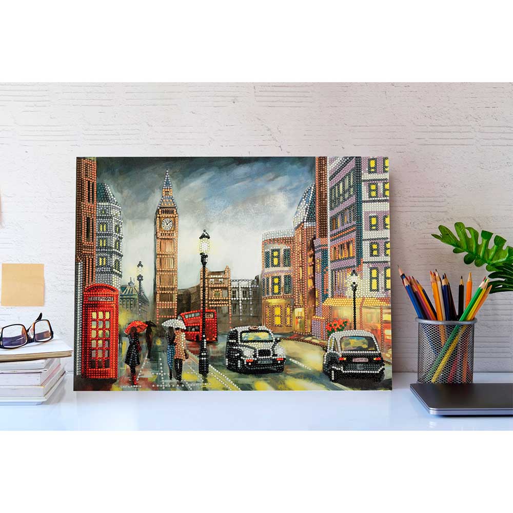 FREYA-Set: Diamond Painting "London" Diamantstickerei-Technik (40 x 30 cm)