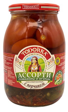 Todorka Assorti Tomaten & Gurken mit Peperoni, 1kg