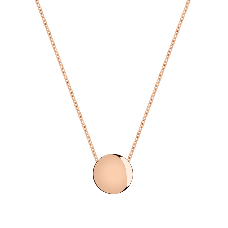 Collier mit Anhänger, Russisches Rotgold 585, Anhänger - Durchmesser ca. 8 mm, Kettenlänge ca. 40 cm, 45 cm