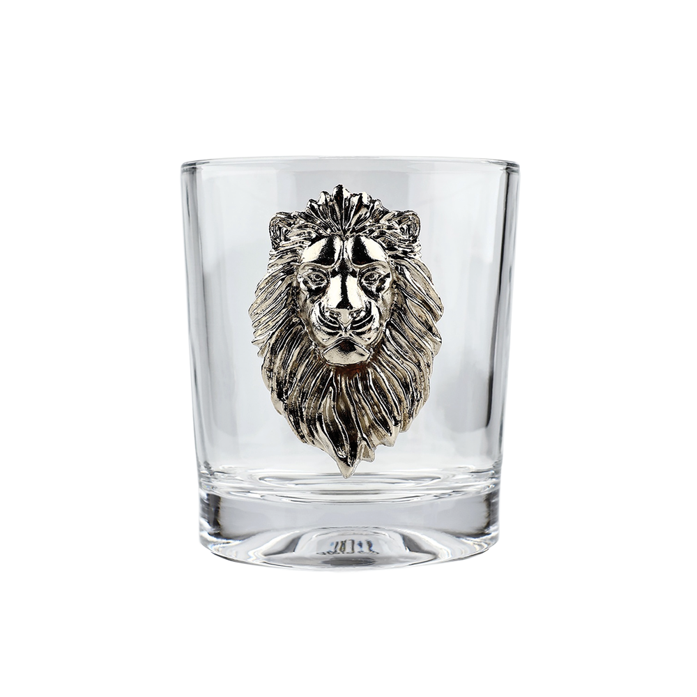 Whiskyglas Löwe, 230 ml (Ø 7 cm, H 8,5 cm)