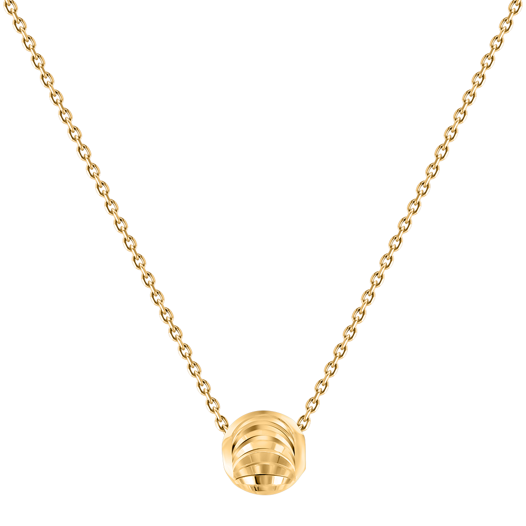 Attraktive Kette mit Anhänger, Gelbgold 585, Durchmesser ca. 6 mm, Kettenlänge ca. 42 cm
