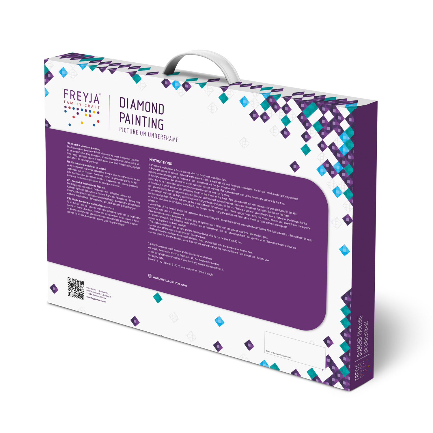 FREYA-Set: Diamond Painting "Katze" Diamantstickerei-Technik (40 x 30 cm)